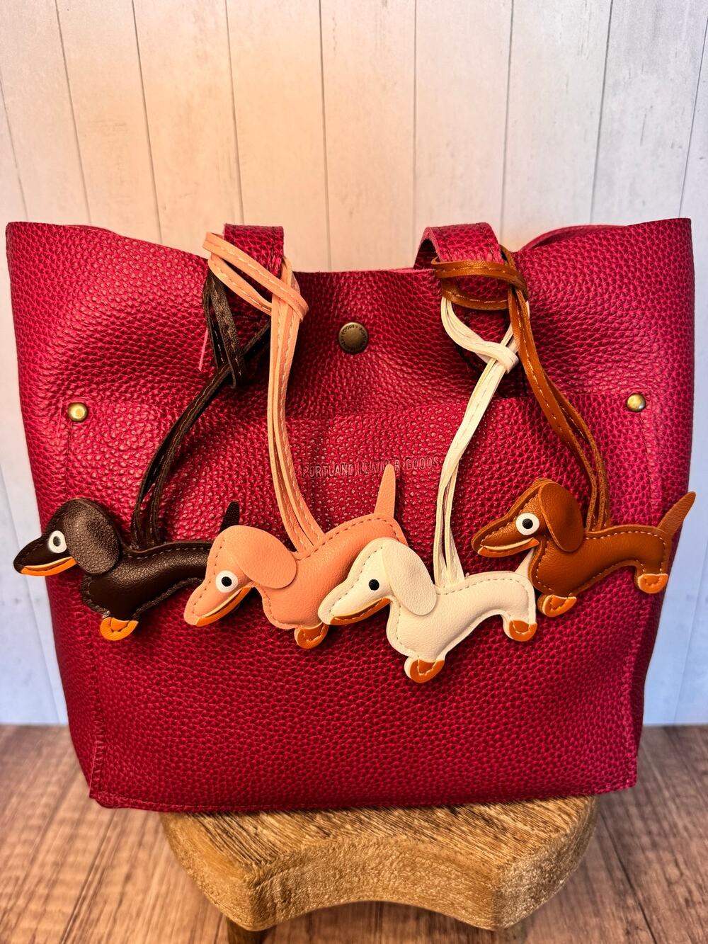 Set of 4 Dachshund Wiener Dog Bag Charms Dog Lover Purse Charm Dogs Charms NeW!